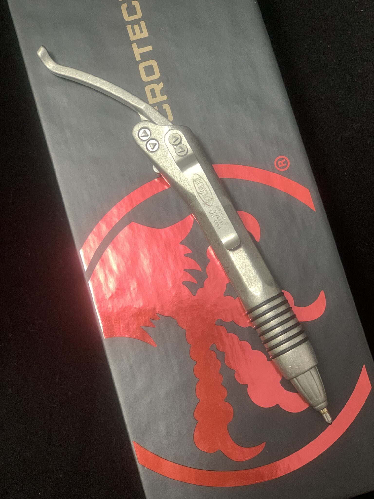 Microtech Siphon II Stainless Steel Pen - Stonewash - Australian Knife ...