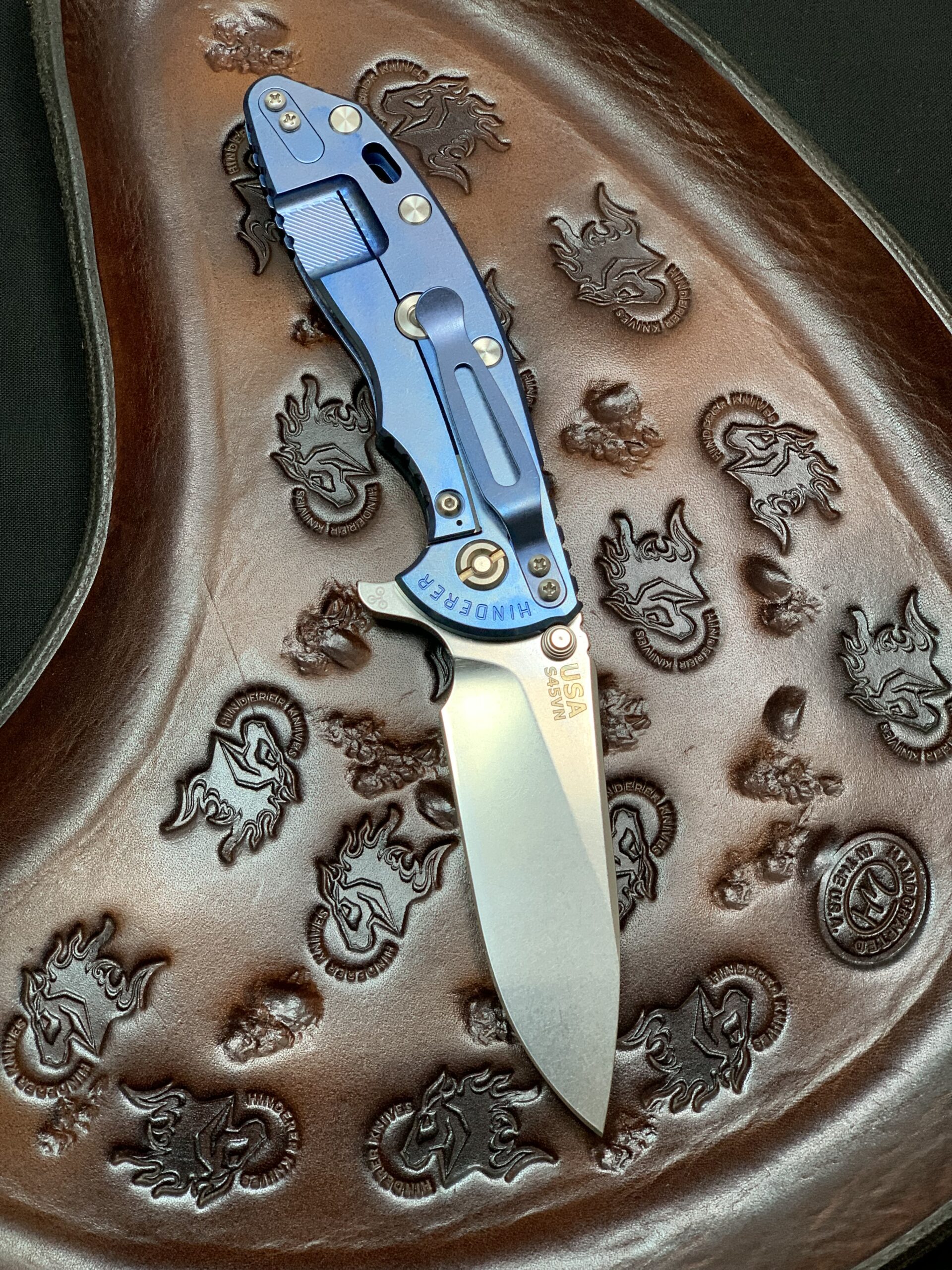 Hinderer XM-18 3.5″ Slicer Stonewash Blue – Black G10