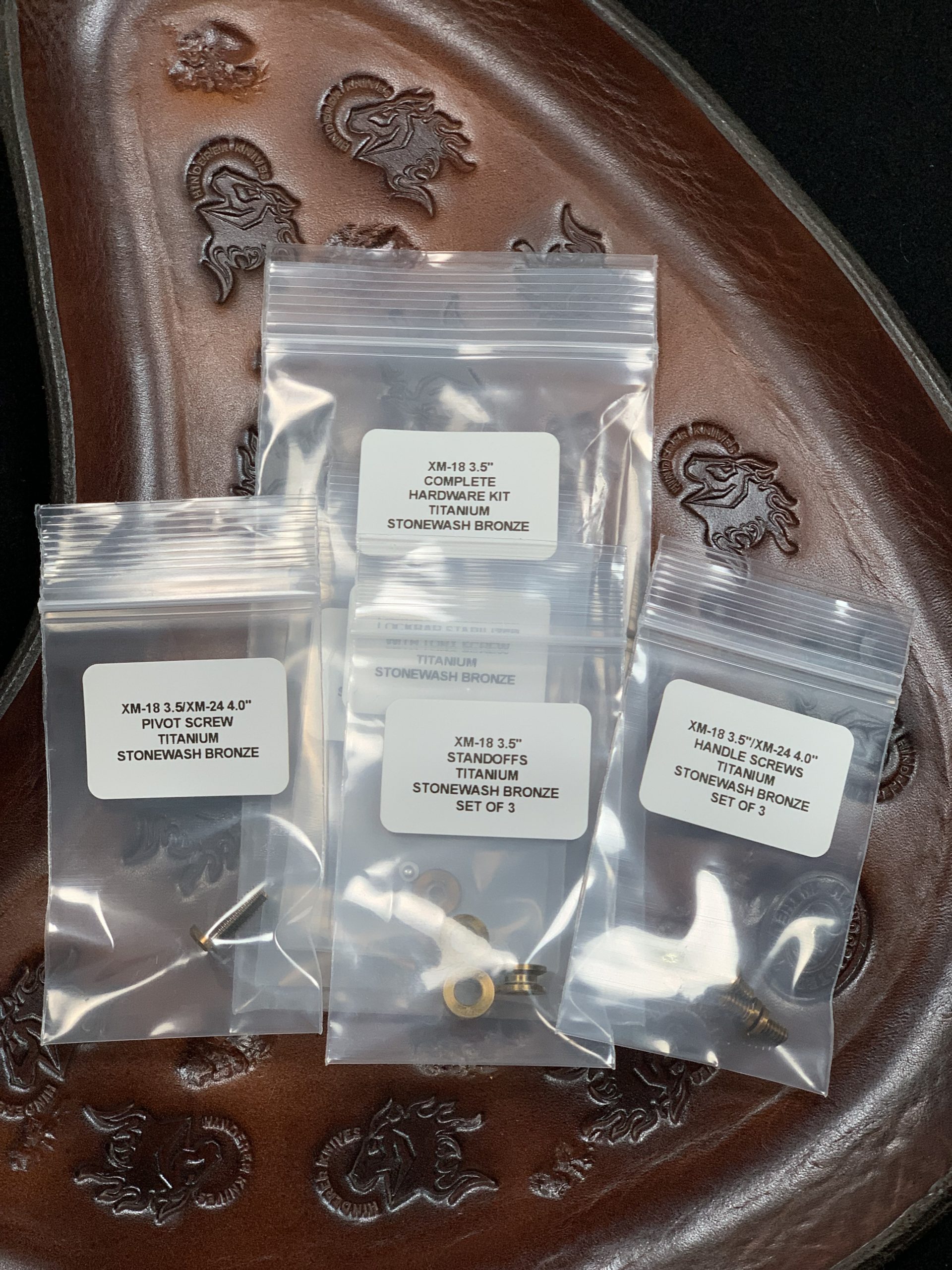 Hinderer XM-18 3.5” Complete Hardware Kit – Titanium Stonewash Bronze