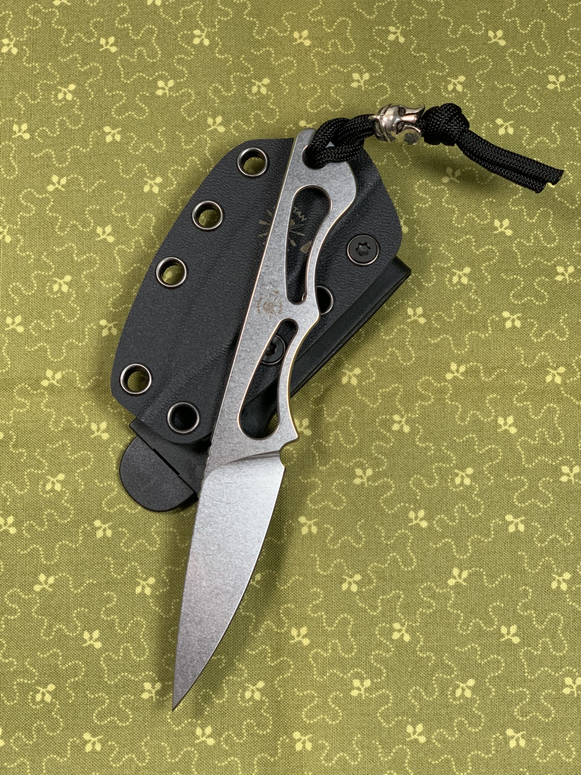 Spartan Blade Willow – Stonewashed Satin – Black Kydex Sheath