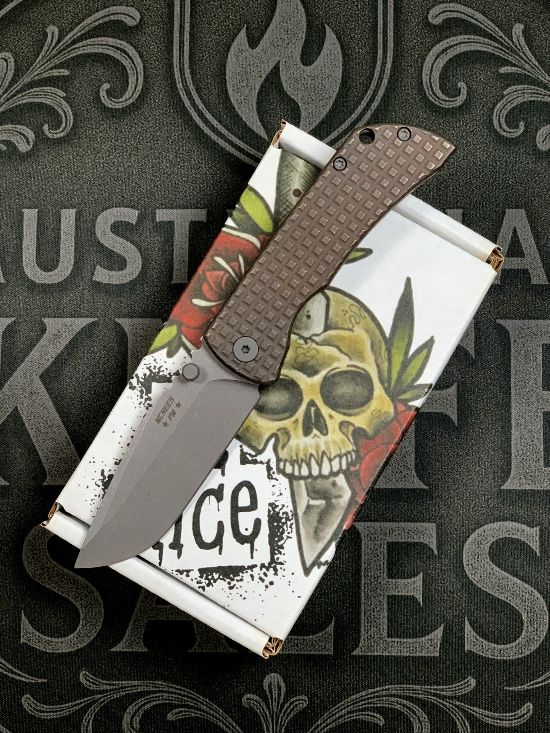 McNees PM MAC2 3" - Hollow Grind - Atomic Bronze Frag Titanium - Stonewashed Hardware